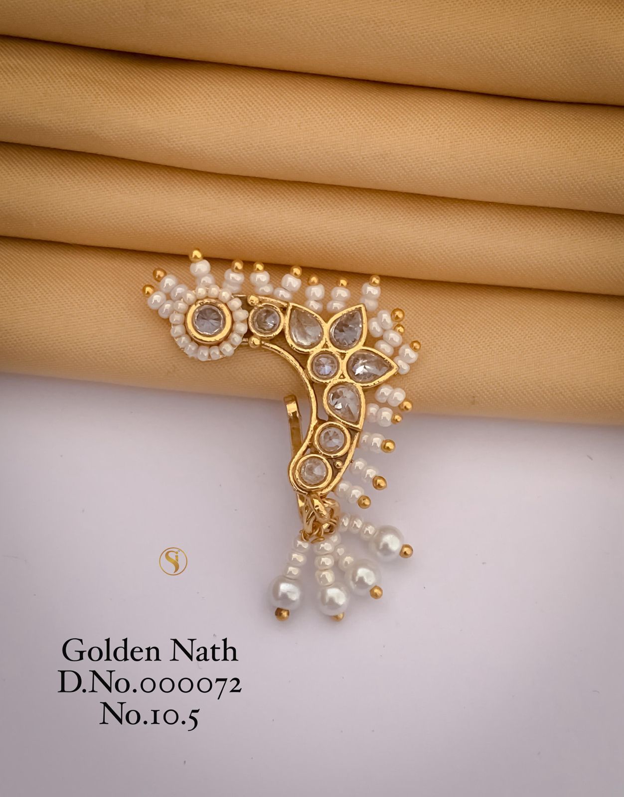 2 DN Marathi Look Golden Nath Wholesale Price In Surat
